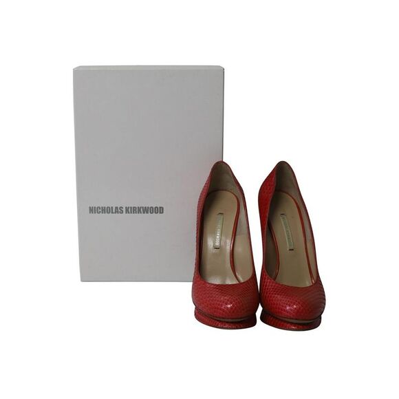 Pre Loved Nicholas Kirkwood Women snakeskin Heels - Picture 7 of 8